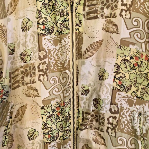 EVR Rousso Silk Bomber Jacket Womens Size XL VTG 90s Patchwork Windbreaker - Picture 6 of 15